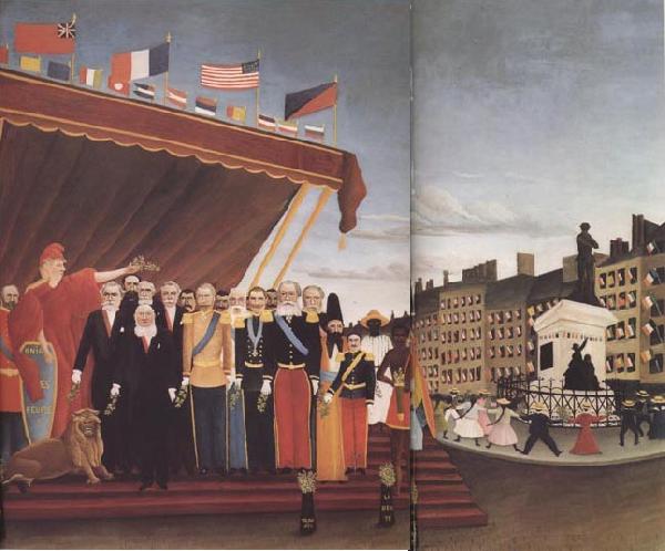 Henri Rousseau The Representatives of Foreign Powers Coming to Salute the Republic as a sign of Peace oil painting image